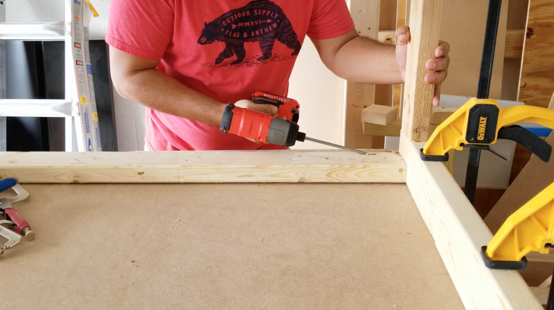 miter saw station legs connected