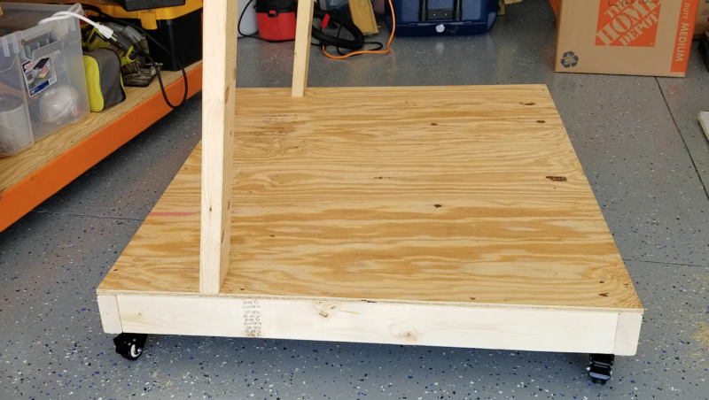 plywood cart bottom arms