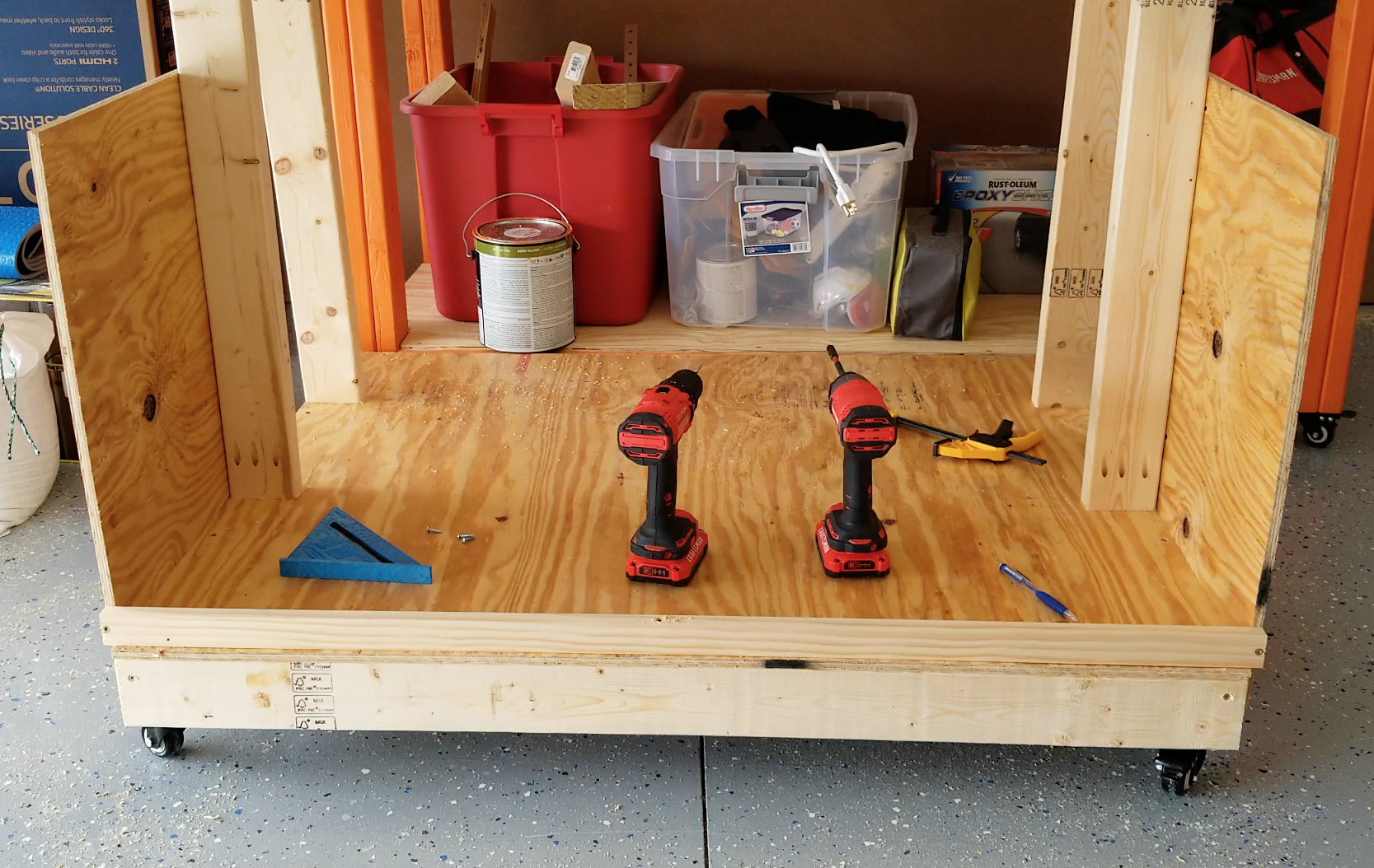plywood cart front view 1