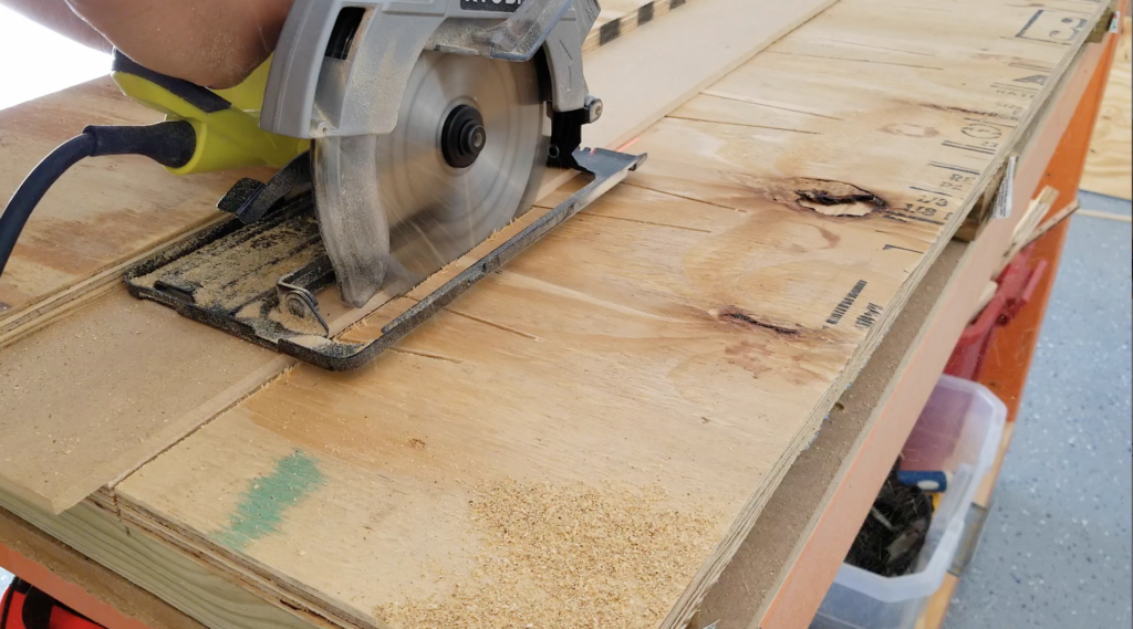 wall lumber rack cutting
