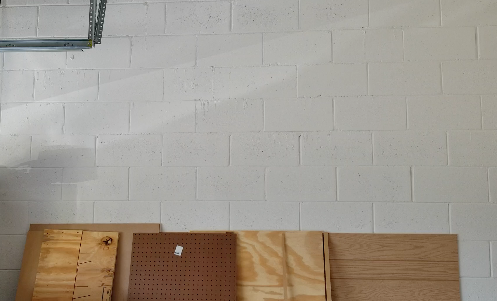 wall lumber rack empty space