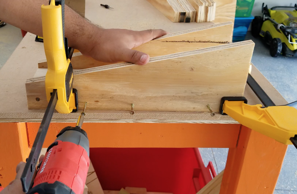 wall lumber rack support build